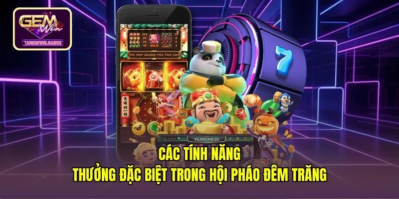 Biểu tượng Wild Scatter và hũ Jackpot Hội Pháo Đêm Trăng
