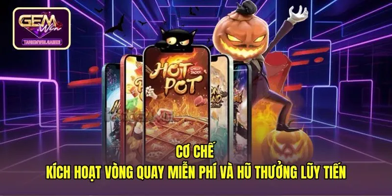 Vòng quay miễn phí và hũ Jackpot kho báu tứ linh